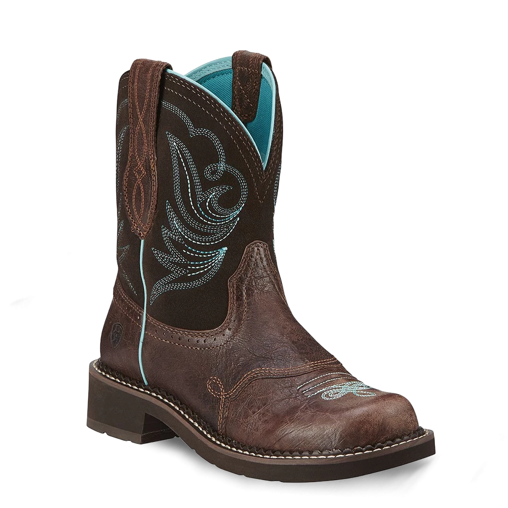 Ariat Ladies Fatbaby Heritage Dapper Royal Choc Short Boots 10016238