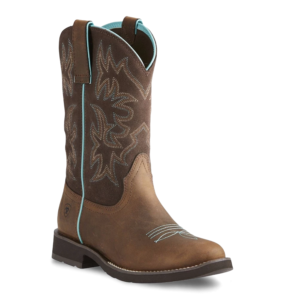 Ariat Ladies Delilah Round Toe Distressed Brown Boots 10021457