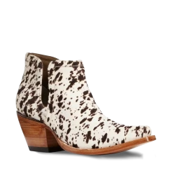 Ariat Ladies Dixon Brown & White Cowhide Ankle Bootie 10033882