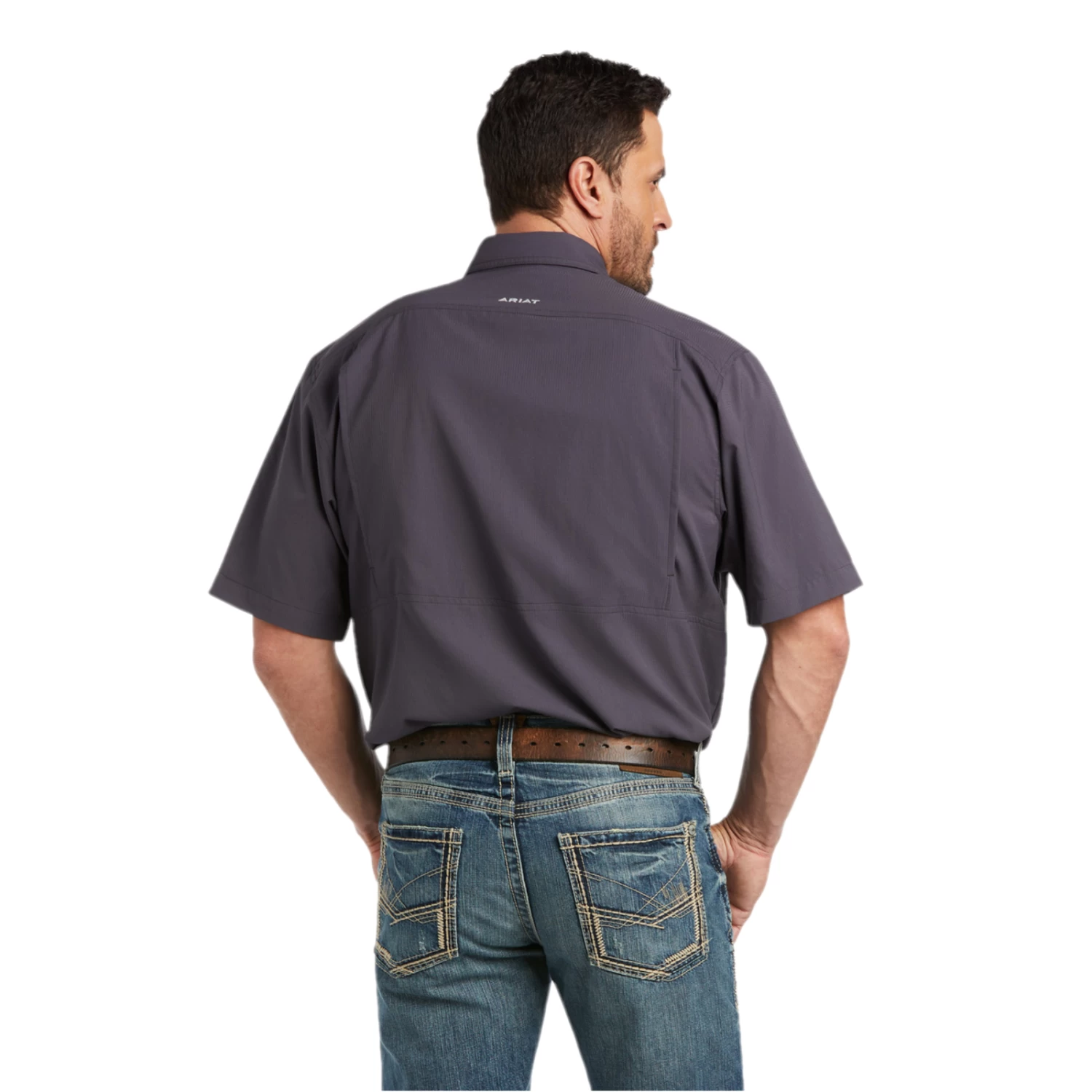 Ariat® Men's VentTEK™ Woven Charcoal Grey Button Down Shirt 10034961 - Image 2