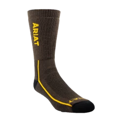 Ariat Work Unisex Heavyweight Merino Wool Steel Toe Crew Socks 10036485