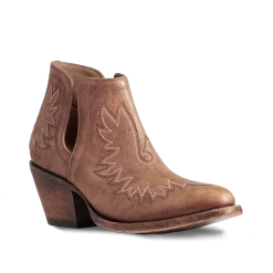 Ariat Ladies Dixon R Toe Naturally Distressed Brown Bootie 10038307