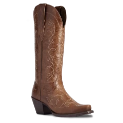 Ariat Ladies Heritage D Toe StretchFit Dark Tan Western Boots 10038313
