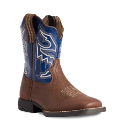 Ariat Children's Boy's Sorting Pen Chocolate An Navy Boots 10038334