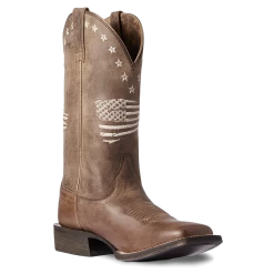 Ariat Ladies Circuit Patriot Weathered Tan Tall Boots 10038388