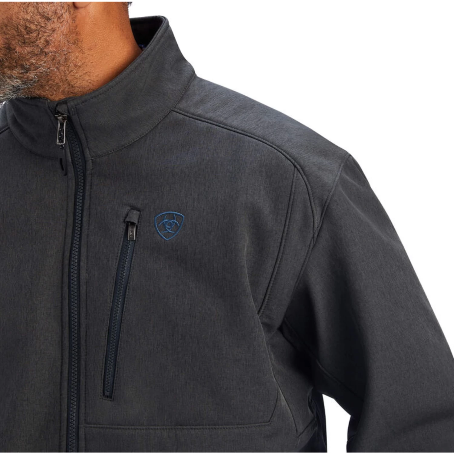 AriatĀ® Men's Logo 2.0 Patriot Charcoal Softshell Jacket 10041439 - Image 3