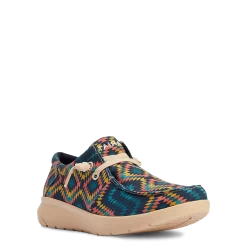 Ariat Men's Hilo Stretch Lace Blue Aztec Slip On Shoes 10042502