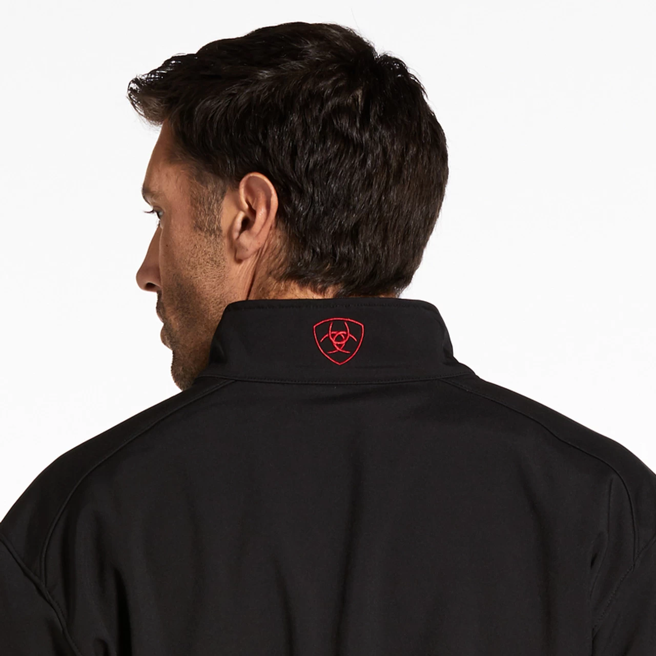 AriatĀ® Men's Logo 2.0 Black & Red Softshell Jacket 10043176 - Image 4