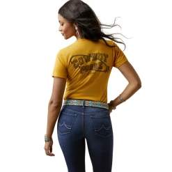 Ariat® Ladies "Cowboy Posse" Yellow Heather T-Shirt 10045450