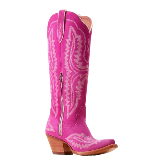 Ariat Ladies Casanova Haute Pink Suede Western Boots 10046859 - Image 3