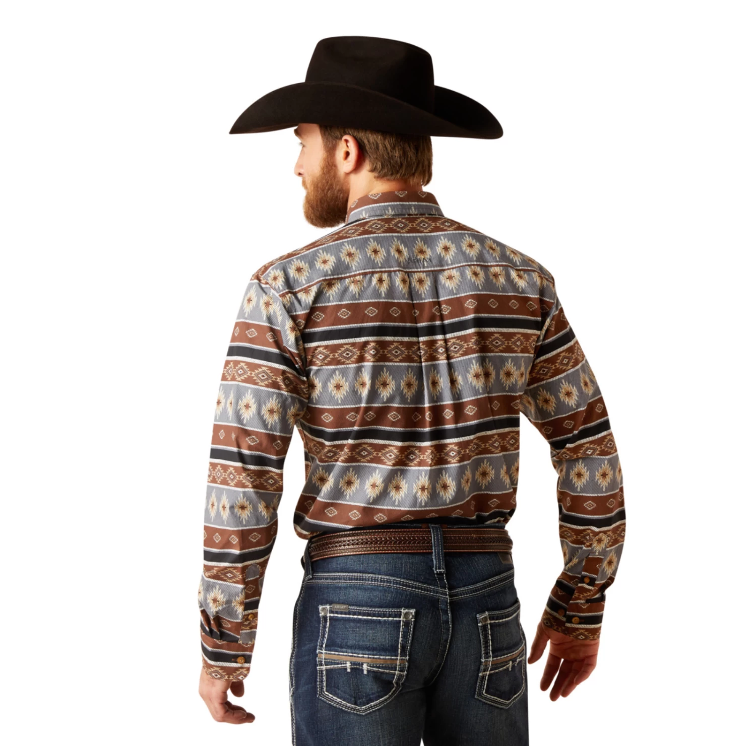 Ariat Men's Nelly Fitted Quiet Shade Grey Button Down Shirt 10047376 - Image 2