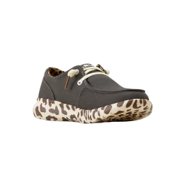 Ariat Ladies Hilo Charcoal Leopard Slip On Shoes 10050925