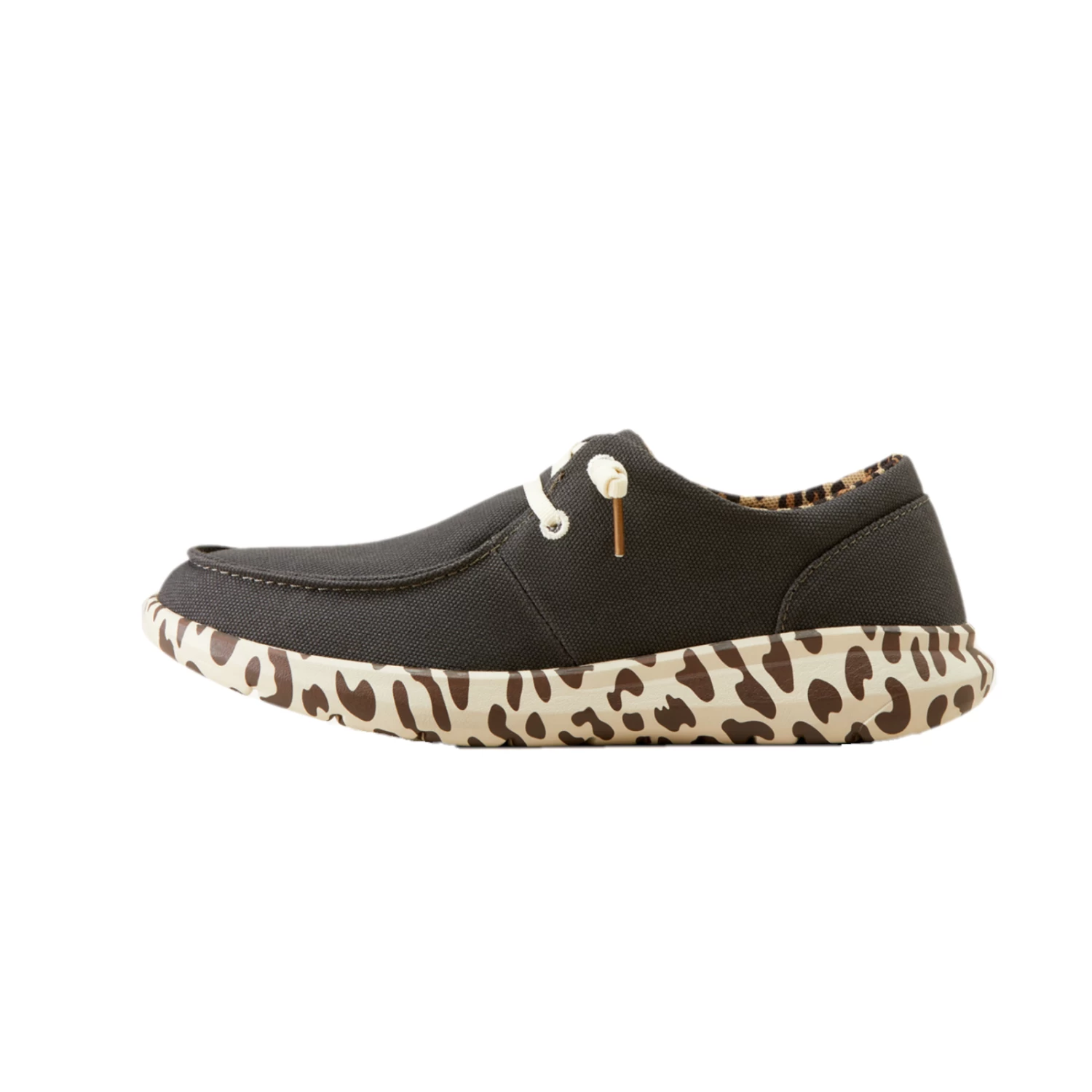 Ariat Ladies Hilo Charcoal Leopard Slip On Shoes 10050925 - Image 5