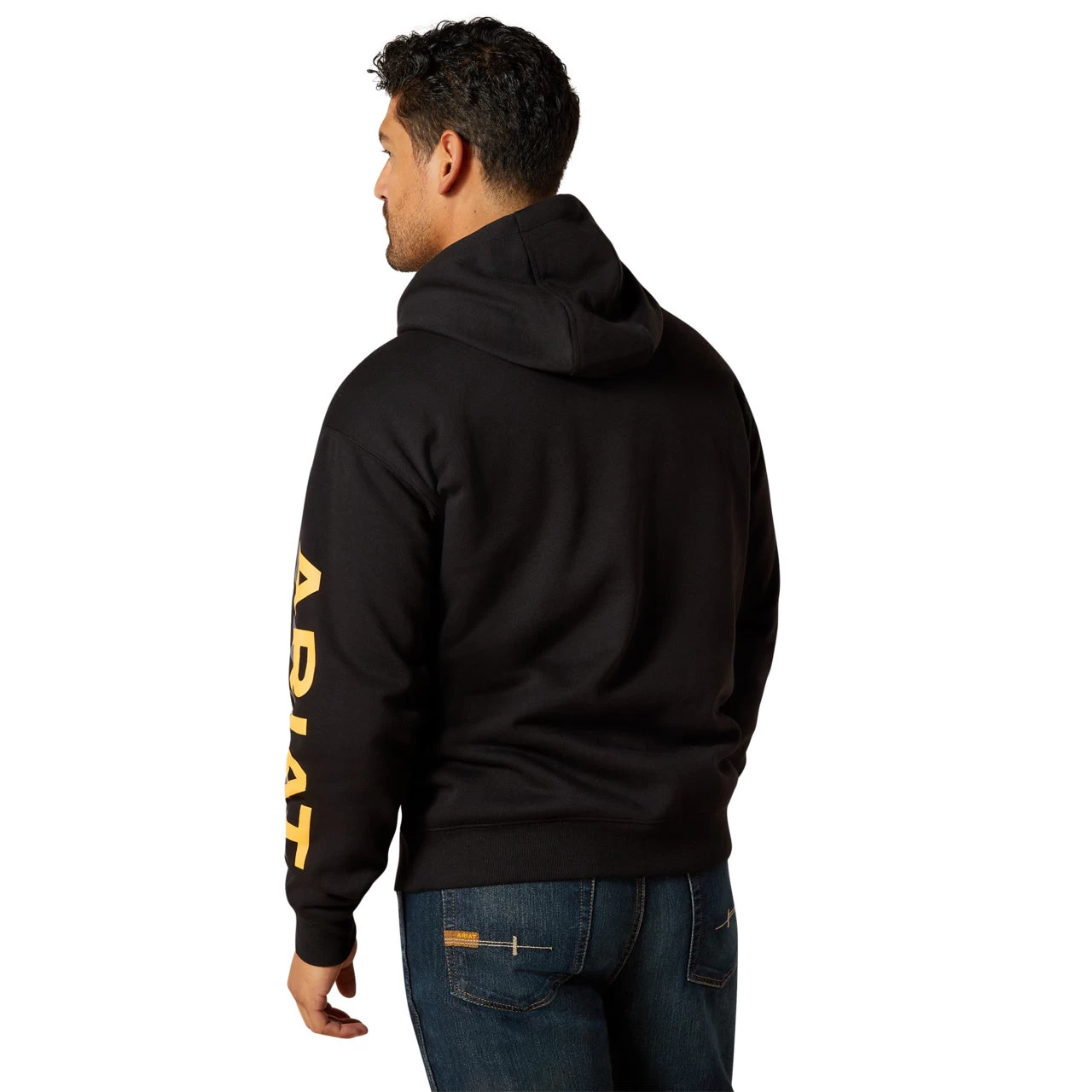 Ariat Men's Rebar Black Lightweight Logo Hoodie 10062710 - Image 2