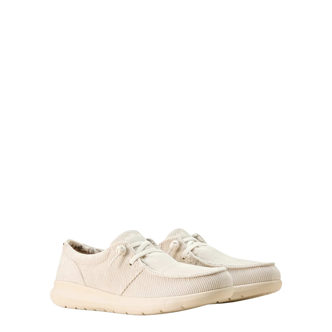 Ariat Ladies Hilo Cream Corduroy Slip On Shoe 10053698 - Image 6