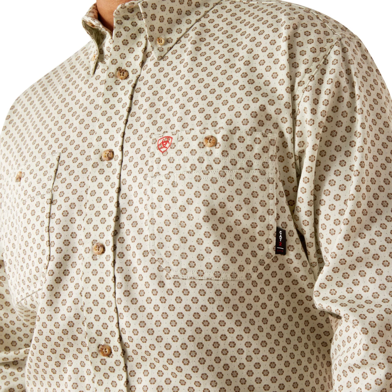 Ariat Men's FR Vented White Onyx Work Shirt 10055074 - Image 4