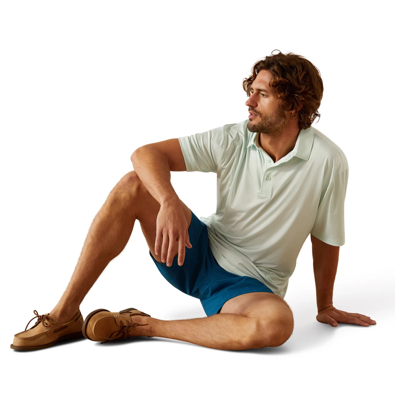 Ariat Men's Charger Soothing Seas Green 2.0 Polo 10055072 - Image 3