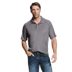 Ariat Men's AC Shadow Grey Polo Shirt 10015536