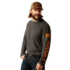 Ariat Men's Elevated V2 Charcoal Heather T-Shirt 10054192