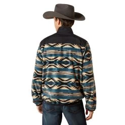 Ariat Men's Basis Teal Southwest Fleece Sweater 10062487