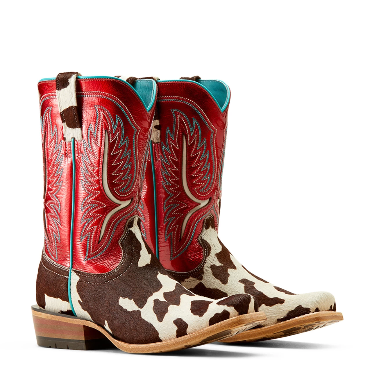 Ariat Ladies Futurity Colt Cowtown Hair On Red Square Toe Boots 10051020 - Image 6