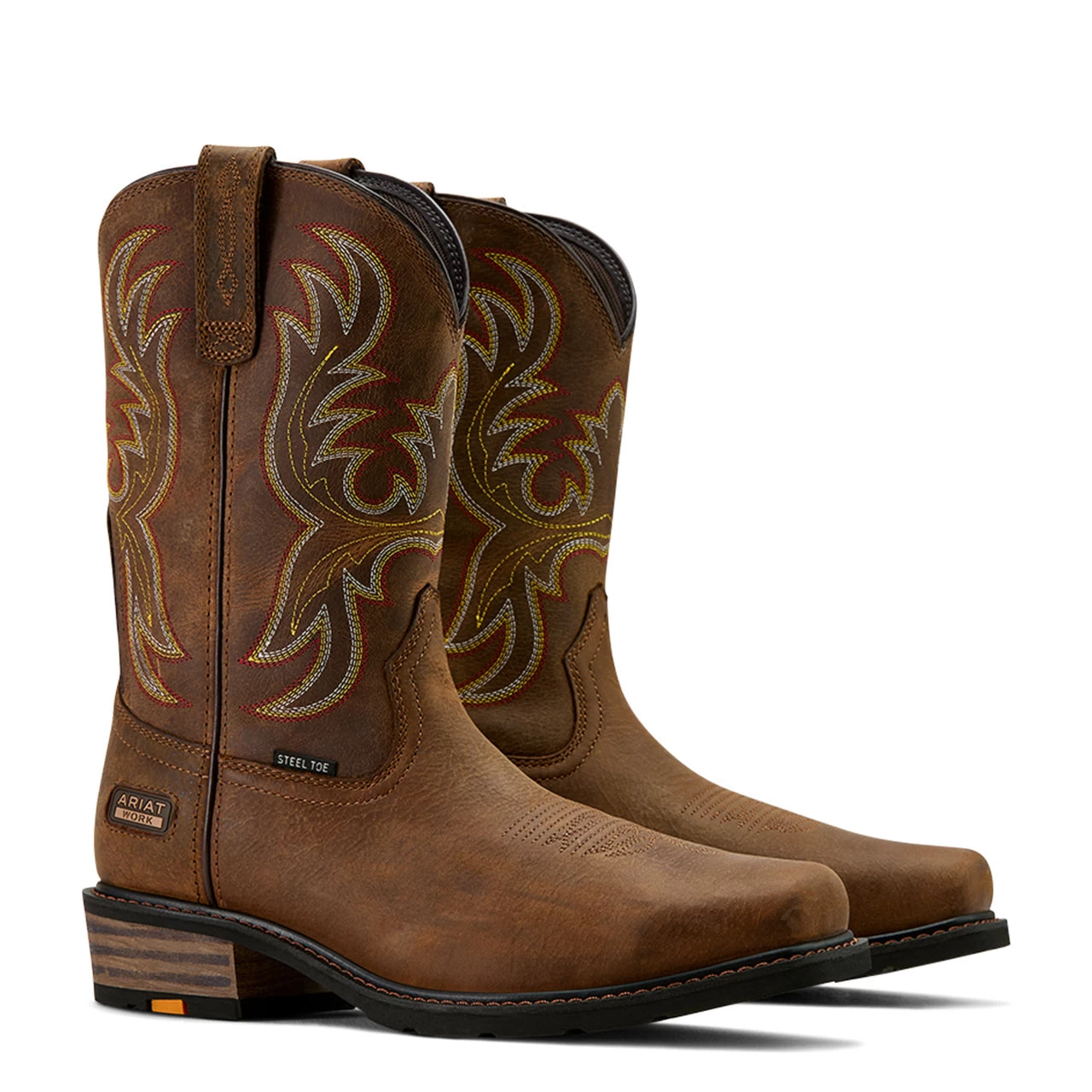 Ariat Men's Ironside Square & Steel Toe Rye Brown Work Boots 10061251 - Image 6