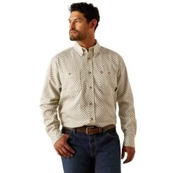 Ariat Men's FR Vented White Onyx Work Shirt 10055074