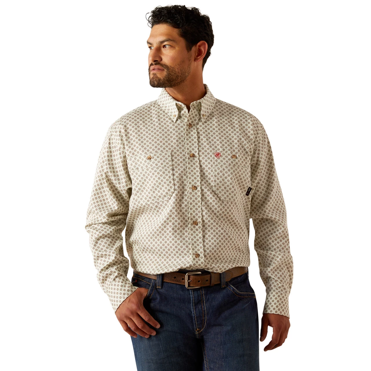 Ariat Men's FR Vented White Onyx Work Shirt 10055074