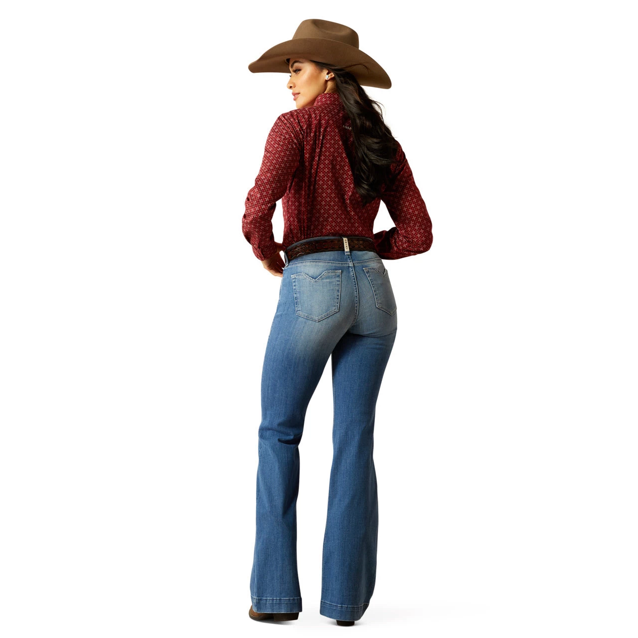 Ariat Ladies High Rise Clair Anaheim Medium Wash Slim Jeans 10051835 - Image 2