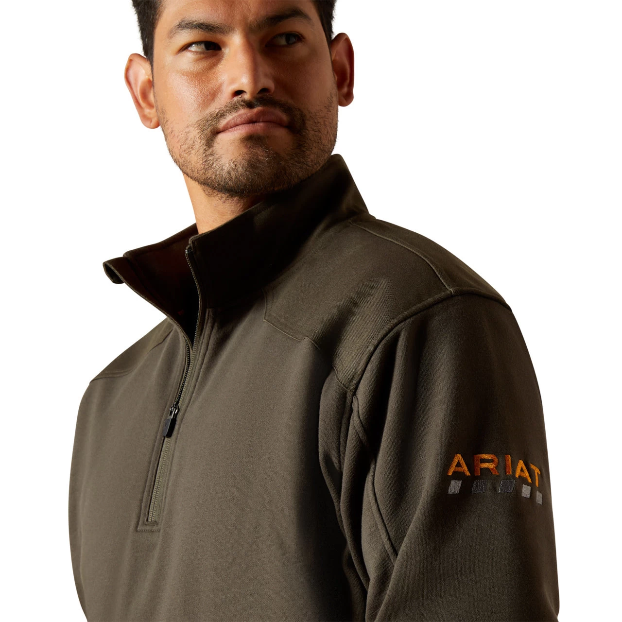 Ariat Men's Rebar Workman Duracanvas 1/4 Zip Sweatshirt 10062608 - Image 3