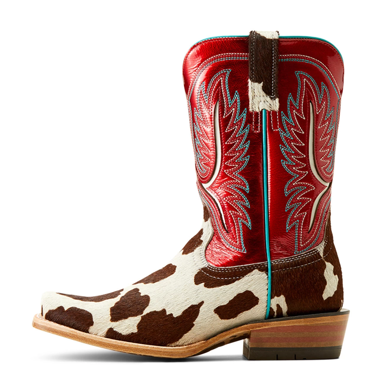 Ariat Ladies Futurity Colt Cowtown Hair On Red Square Toe Boots 10051020 - Image 5