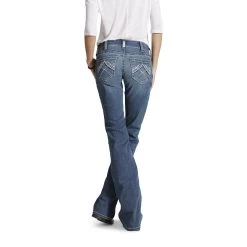 AriatĀ® Ladies R.E.A.L Mid Rise Whipstitch Boot Cut Jeans 10016202