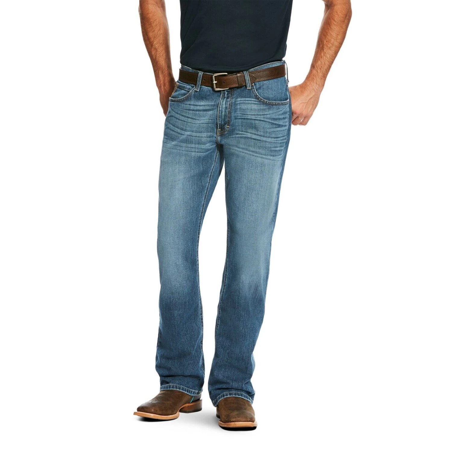 Ariat® Men's M7 Rocker Stretch Extra Slim Fit Boot Cut Jeans 10022785 - Image 2