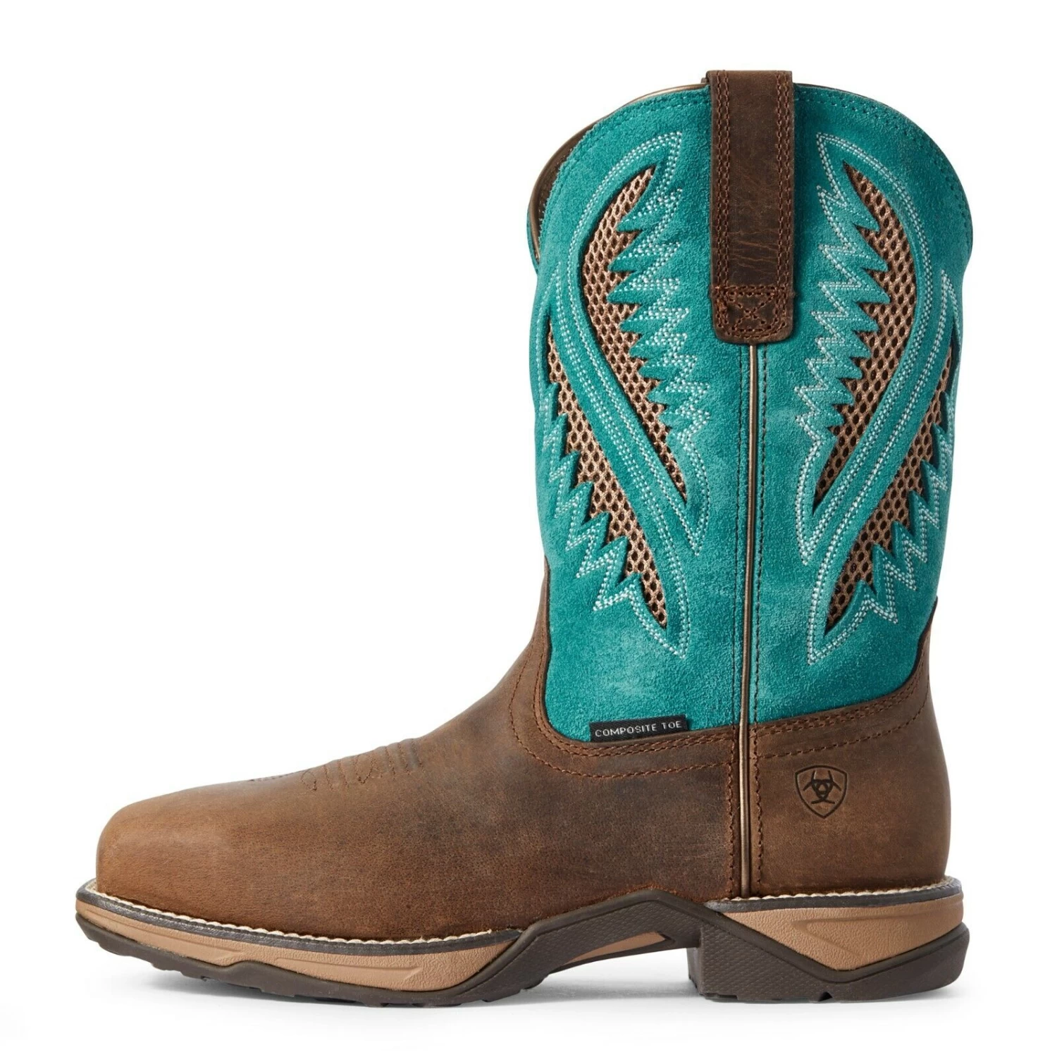 Ariat Ladies VentTEK Turquoise Composite Toe Work Boots 10031663 - Image 5