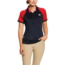 Ariat® Ladies Navy Team 3.0 Short Sleeve Polo 10030552