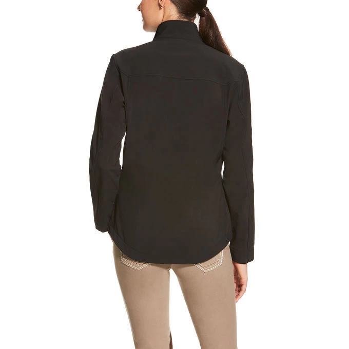 Ariat® Ladies New Team Black Softshell Full-Zip Jacket 10019206 - Image 2