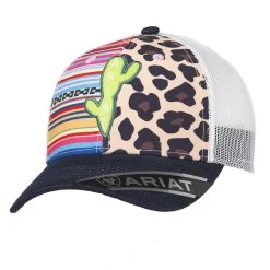 Ariat Ladies Serape, Leopard & Cactus Multicolor Baseball Cap A300014097