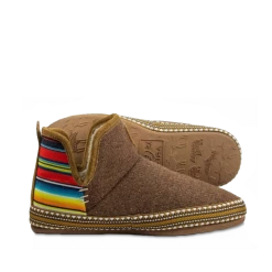 Ariat Ladies Fleece Brown & Serape Stripe Bootie Slipper AR2238-211