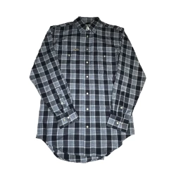 Ariat Powder River Outfitters Men's Brushed Plaid Blue Button Down Shirt DMN2S01697