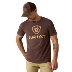 Ariat® Men's Brown Heather Liberty USA Short Sleeve T-Shirt 10027515