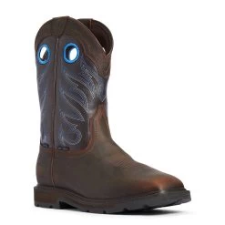 Ariat Men's Groundwork H2O Brown Wide Square Safety Toe Boots 10034720