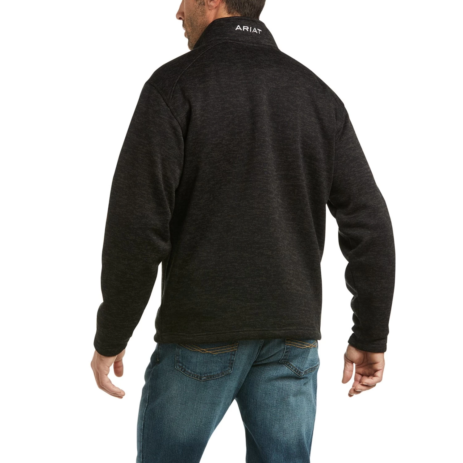 Ariat Men's Caldwell Charcoal Quarter Zip Pullover 10035302 - Image 2