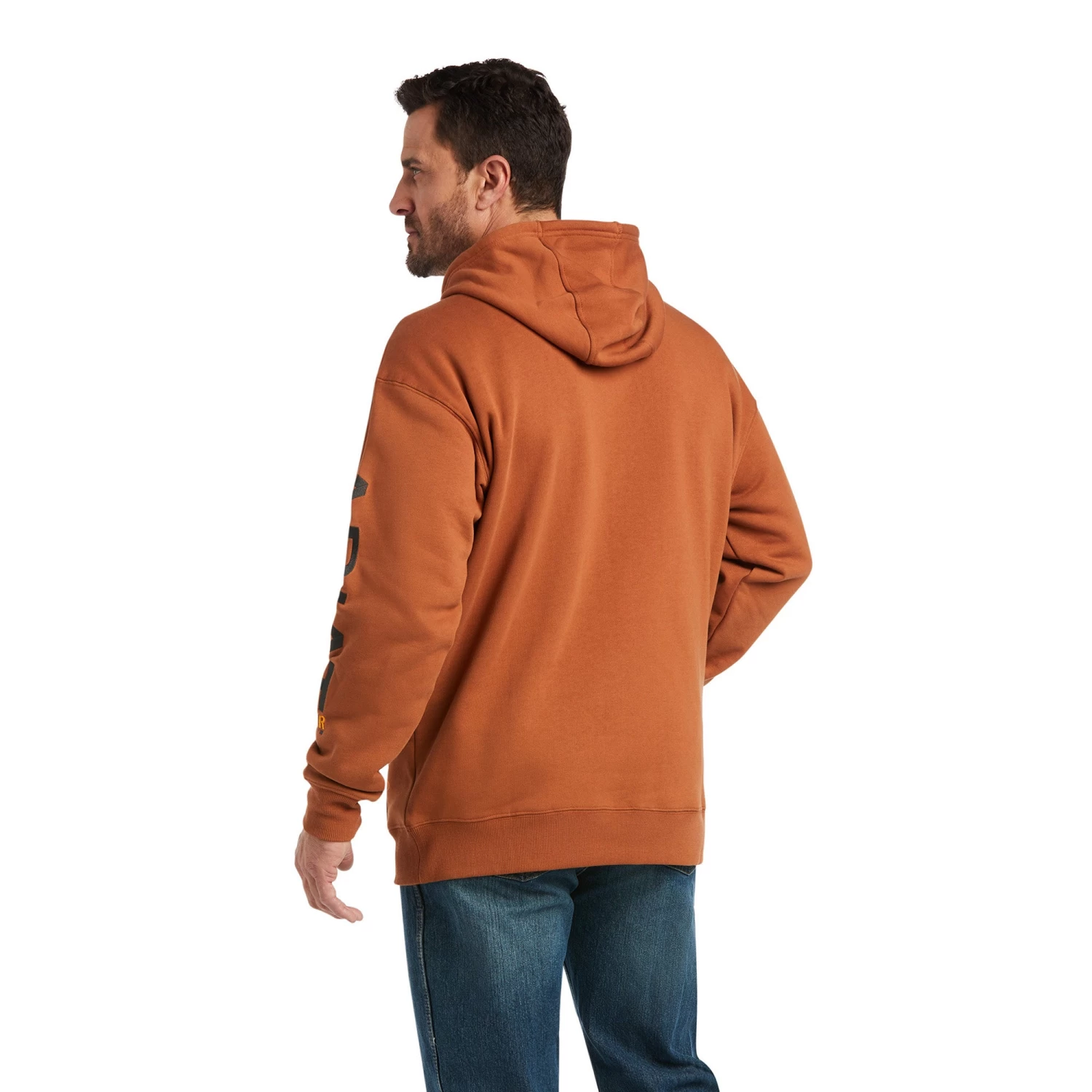 Ariat® Men's Rebar Graphic Cooper Grey Hoodie 10037646 - Image 2