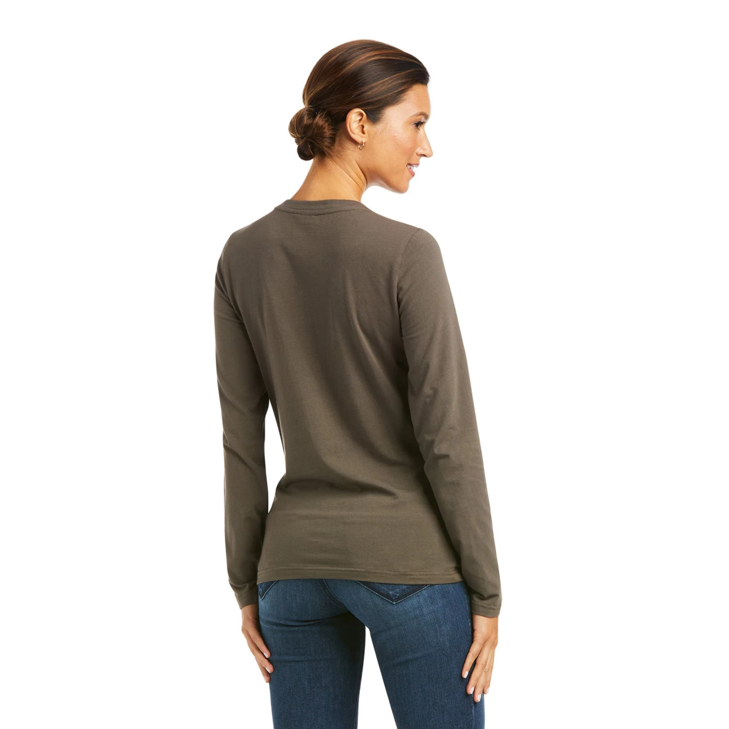 Ariat® Ladies Flora Fauna Logo Long Sleeve T-Shirt 10037058 - Image 2