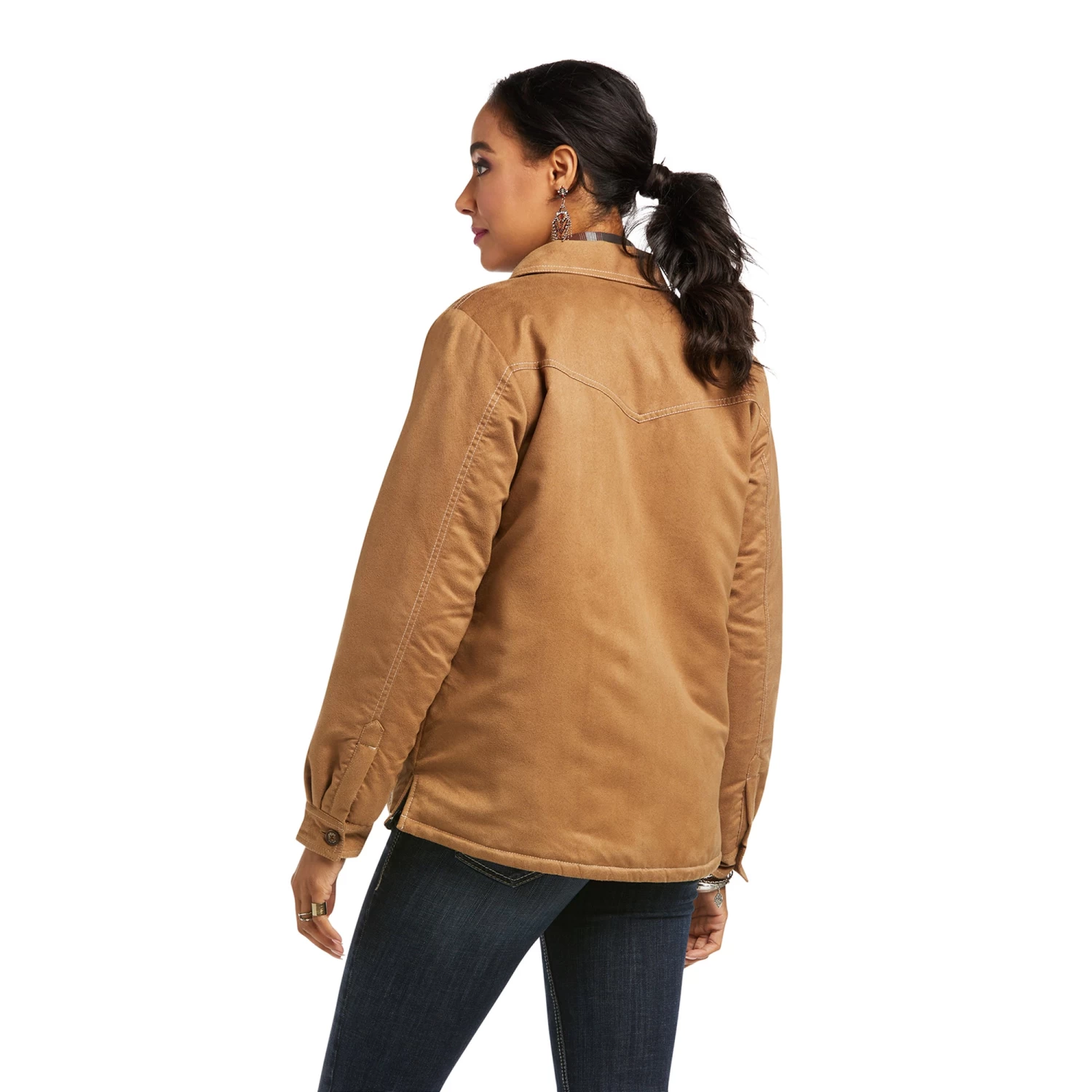 Ariat Ladies Slap Faux Suede Rubber Shirt Jacket 10037742 - Image 2