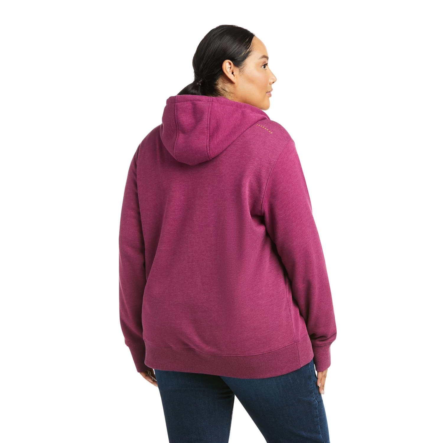 Ariat® Ladies Rebar Skill Set Purple Potion 1/2 Zip Hoodie 10037660 - Image 4