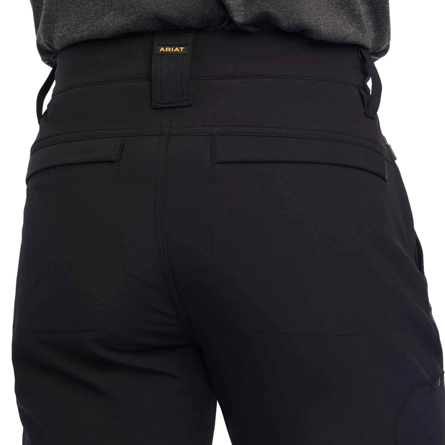Ariat Men's Rebar M5 Straight DuraStretch DriTEK Softshell Black Pants 10041074 - Image 5