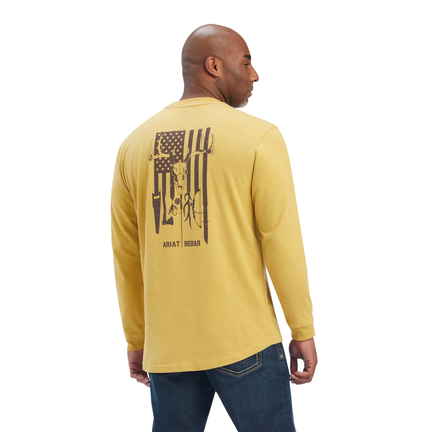 Ariat® Men's Rebar Outdoor Graphic Antique Gold T-Shirt 10041418 - Image 2