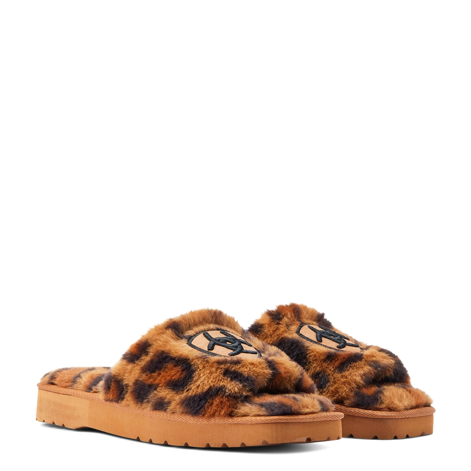 Ariat Ladies Cozy Fuzzy Leopard Print Square Toe Slippers AR2697-214 - Image 6