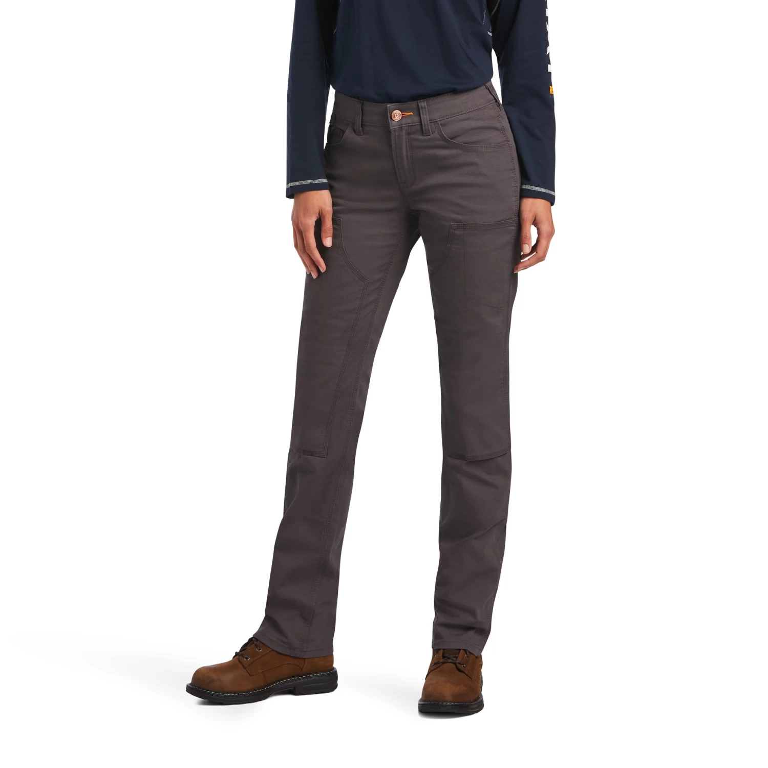 Ariat Ladies Rebar DuraStretch™ Double Front Rebar Grey Pants 10041069 - Image 2